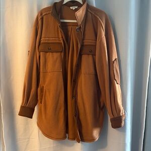 LA MIEL Cozy Brown Fleece Top